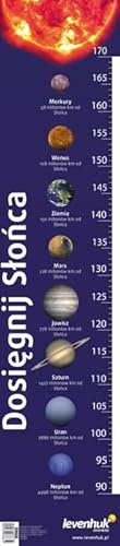 Levenhuk Reach for The Sun Educational Growth Chart – a Fun Way to Learn All The Planets of The Solar System (Polish Edition)