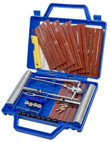 TONZACK Autoreifen-Reparatur-Kit, Reifen-Reparatur-Kits(58pcs) Reifenpannen-Reparatur-Kit, Meche Flat Reifen für Autos, Motorräder, Lastwagen, SUV, ATV, Traktoren, Campers