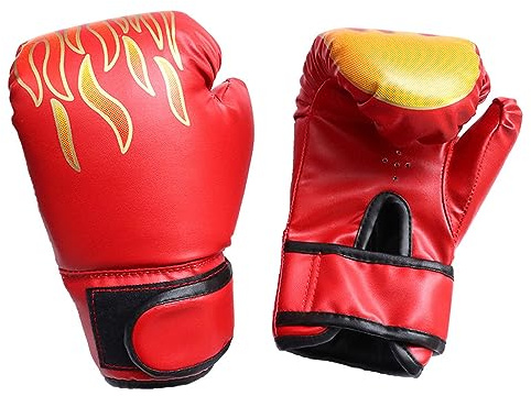 CHUANGOU Kickboxhandschuhe für Kampfsport，Box Handschuhe，für das Training Punching Sparring Muay Thai Boxhandschuhe männer and Damen Kickbox Handschuhe.（rot）