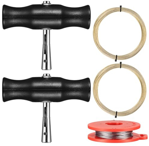 Herramientas de Remoción de Parabrisas, Juego de Corte de Alambre con Mango: 2 Herramientas para Remover Parabrisas de Automóviles, 3 Rollos de Alambre, Herramientas de Eliminación de Ventanas