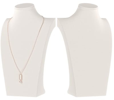 KunGe Espositore per collana e busto, supporto per collane, organizer per collane da donna (velluto beige, S, 2 pezzi)