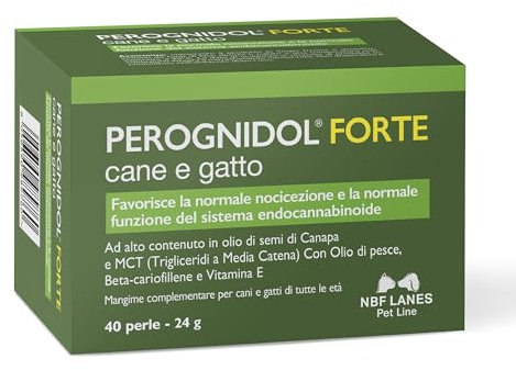NBF Lanes | Perognidol FORTE Cane e Gatto, 40 perle, Favorisce la Normale Nocicezione e la Normale Funzione del Sistema Endocannabinoide
