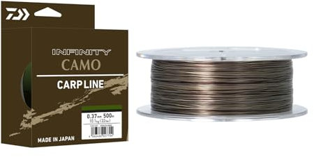 Daiwa Infinity Camo, 0,37mm, 10,10kg, 22,0lb, 500m, Braun Camo, Monofile Angelschnur, 12768-037