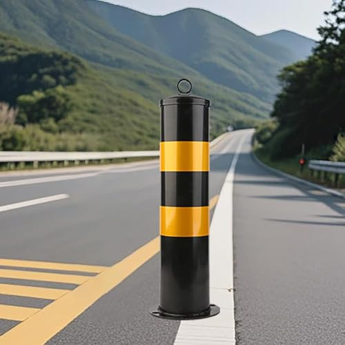 YQMHEZ Poteau de Délimitation Métallique, Barrière de Stationnement, Barrière de Parking, Contrôle de La Circulation et Garde-Corps Robustes for Allées(60cm)