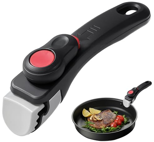 O OLAX Manico Rimovibile Universale per Pentole, Manico Ergonomico Staccabile per Wok, Stufati, Padella Delle, Manici di Ricambio per Cucina di Casa, Campeggio, Picnic
