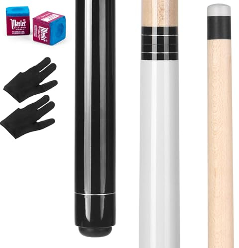 IIQ 2 in 1 Jump Break Stick 28oz Heavy Hitter Jump Break Pool Cue Stick 3 Pieces Canadian Maple Wood (28 oz)