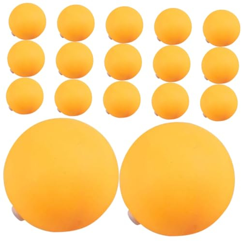 Abaodam 60 Piezas Pelotas Pingpong Perforadas con Eje Elástico para Entrenamiento Tenis Mesa Bolas Plásticas Resistentes para Aparato Ejercicio Casa Color Amarillo