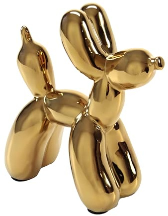 moorg Scultura Palloncino 16x8x19 cm, Oggetti Decorativi per la Casa in Ceramica, Soprammobili Design e Oggettistica per la Casa Moderna, Cane Palloncino Scultura