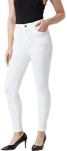 Miss Chase Dam Skinny Fit High Waist Jeans, Vit, 26