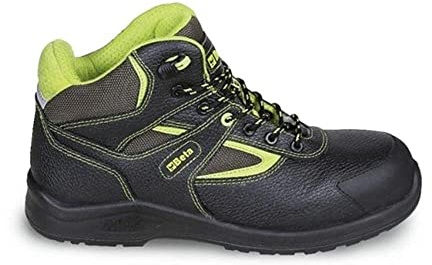 BETA Scarpe Alte Antinfortunistiche da Lavoro in Pelle Idrorepellente a Rapido Sfilamento con Rinforzo Antiabrasione sul Puntale, Unisex, Taglia 42 EU