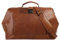 X-ZONE Doktortasche Echt Leder Herren, Damen | Vintage Arzttasche mit Maulbügel | Retro Weekender | Business Handgepäck mit Steckschloss cognac | 020514