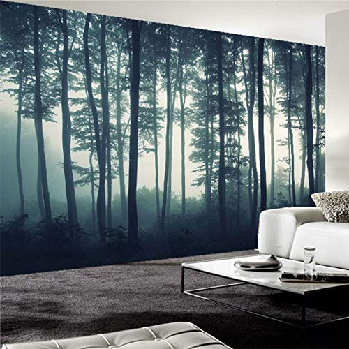Benutzerdefinierte Fototapete 3D Dichter Nebel Wald Baum Wandbild Wohnzimmer Tv Sofa Schlafzimmer Wandmalerei Naturlandschaft Wandpapier 430Cm(W)×300Cm(H)