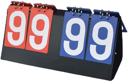 Dilireba Anzeigetafel Zahlen, anzeigetafel tragbare flip, Stellig Tragbare Flip, Punktezähler für Badminton, Sportanzeigetafel Punktetafel für Basketball, Tischtennis,Fußball, Badminton, Baseball