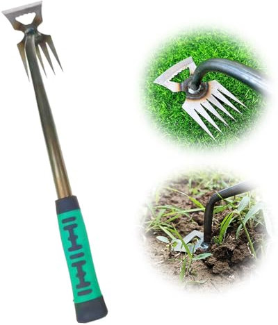 FUXNGZI Gartenarbeit Hand Unkrautstecher, Fugenkratzer Unkraut, Unkrautstecher, Outdoor-Garten-Reinigungsschaufel, Gartengeräte, Profi Trimmer Unkraut Geeignet zum Jäten (5 Zähne)