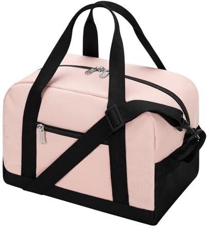 Sporttasche klein, Reisetasche 12L Mini Handgepäck Tasche für Weekender, Fitnesstasche 30x20x25cm-Rosa