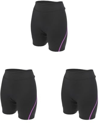 Lot de 3 shorts de plongée en néoprène de 1,5 mm pour femme Violet Taille S