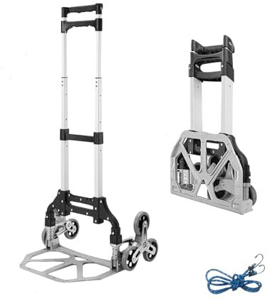Carretilla de mano para escaleras,Carretilla de mano para escaladores de escaleras | Carro plegable para subir escaleras con ruedas | Carro de mano móvil de carros utilitarios resistentes para compras