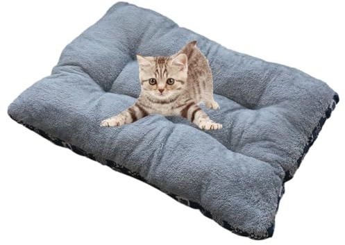 Xinhuju Hundsoffa sängar – upphöjd husdjur studsmatta, hund lugnande donut säng | Husdjursmatta förtjockad och sammetslen vinter varm hundhus matta katter, 68 x 50 cm, 35 * 30 * 8cm