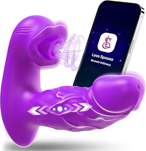 Vibratoreper Donna professionale Sex Toys, 3 in 1 succhia clitoride per donna,10×10 Modalità vibratore Sexytoysys Donna, Controllo tramite APP Sexy toys vibratoreper Dónnà clotoride