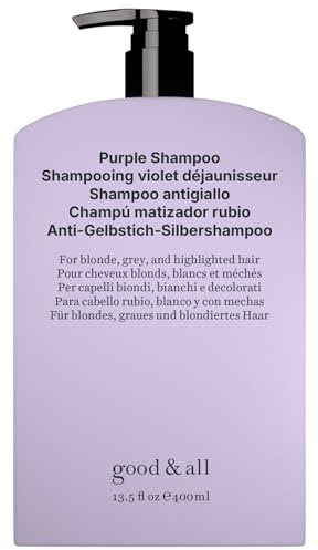 Good&All Anti-Gelbstich Silbershampoo für Blondes, Graues und Blondiertes Haar - Sulfatfrei, Parabenfrei, Parfümfrei, Vegan - 400ml