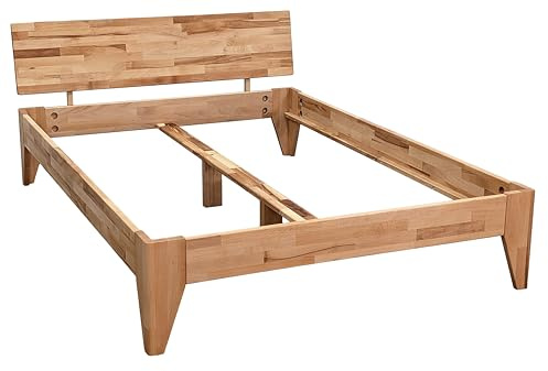 Betten-ABC Massivholzbett Rustica - 200x200 cm - Kernbuche in Naturoptik - Natur geölt