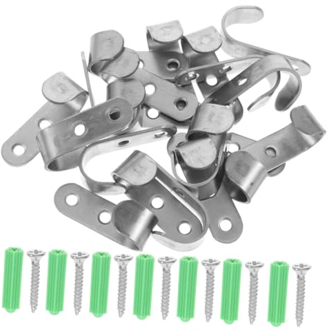 CLISPEED 10 Sets Metal Tarp Hooks for Trailer Tarp Brackets Heavy Duty Wall-Mounted Hangers with Screws Garage Storage and Camping Hose Hooks Easy Installation Versatile Use