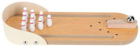 SPYMINNPOO Mini Bordsbord Bowlingspel Pedagogisk Underhållningsleksak för Barn och Vuxna, Trämaterial