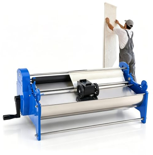 Manuell tapetlimbeläggningsmaskin, handvevpasta-applikator med digital mätarräknare, 8 l tank för hemrenovering, 53 cm bredd