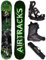 Airtracks Herren Snowboard Set Freeride Freestyle Forest King Carbon Wide Hybrid Rocker 153 - Snowboard Bindung Master - Snowboardboots Strong ATOP 46 - SB Bag