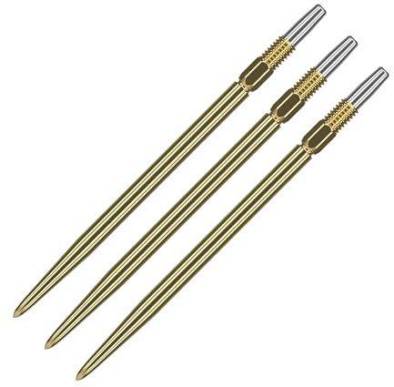 Target Darts Swiss Points, Smooth Swiss Point Dart Tips (3 Pack Set of Tips) 26MM, Gold | Change Dart Points, Professional Darts Accessories