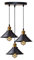 DELIPOP 3-Flammige Industrielle Pendelleuchte, Hängelampe Vintage Retro, Style Edison Metall, Hängeleuchte E27 Φ22cm für Esszimmer, Wohnzimmer