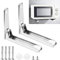 Microwave Holder Wall,Microwave Holder Wall Made of Stainless Steel Microwave Holder,Universal Microwave Wall Holder Foldable Microwave Stand Holder for Kitchen Shelf Oven