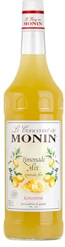 Monin Sirup Konzentrat Lemonade Mix (1 x 1,0l) - für erfrischende Cocktails und Mocktails mit Zitrusnote - Limonaden Sirup ohne künstliche Farbstoffe