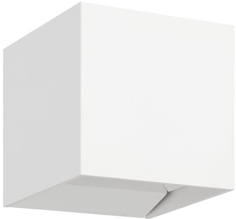 EGLO LED Außenleuchte Calpino 3, Wandleuchte außen mit Up und Down Beleuchtung, Wand Außenbeleuchtung aus Metall in Weiß, Außenlampe warmweiß, IP54