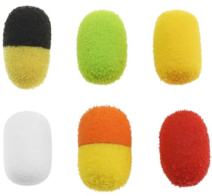 EMSea 40pcs Leurre de Pêche à La Carpe 12mm x 8mm Perle de Pêche Leurre en Mousse Leurre à Cheveux Souples Appâts Boule Artificielle Perles Mangeoire Appâts de Carpe Artificiels Couleur Mixte