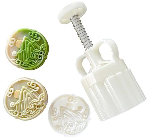 Stabile 75 g Mondkuchen-Formen, praktisches rundes Mondkuchen-Bastelwerkzeug, Mondkuchen mit zarter Landschaft