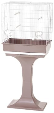 Pet's Market - Gabbia Moira con stand per uccelli dotata di posatoi mangiatoia cassetto estraibile e piedistallo colori assortiti 53x32x122h cm