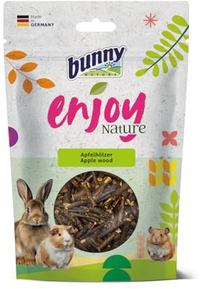 Bunny EnjoyNature - Legno di mela, 100 g, mangime per conigli e altri roditori, opzione di snack naturale per conigli e roditori, senza conservanti