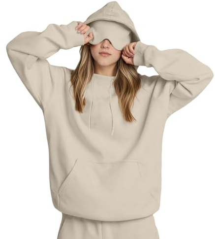 Damhuvtröja huvtröja med integrerad ögonmask bekvämt mode flygplan huva med huva enfärgad travel sweatshirt pullover vinter varm komfort resa flygplansläge huvtröja män