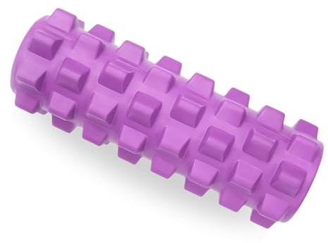 BILDER - Foam Roller Pilates, Rullo Massaggio Muscolare per Yoga, Leggero con Stuttura Cava e Superficie a Griglia 33,5x14x14 cm, Attrezzi Pilates per Allenamento a Casa, Fisioterapia e Fitness