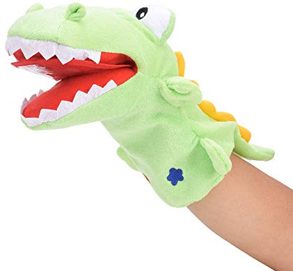 Stylebest Mjuk Handdocka, Tecknad Djurberättelsehandske för Barn, med Miljövänligt Material, Utvecklar Handens ögonkoordination och Fantasi, 11 Tum (Krokodil 28 cm)