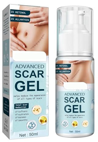 Thnkstaps Crème D'élimination des Cicatrices,Gel Cicatrice,élimination des Vergetures,Crème Cicatrisante Après Opération,Gel réparateur de Cicatrices Pour les cicatrices post-opératoires 50ml Removal