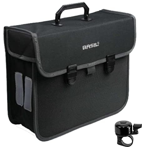 Basil Malaga Fahrrad Packtasche Gepäckträgertasche Seitentasche 13 Ltr. inkl. Fahrradklingel