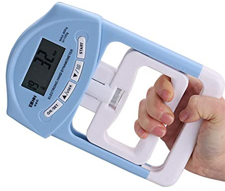 Yuehuamech Dinamómetro Dinámico Dinámico Dinamómetro Dinámico Agarra Entranador Mano Ejercitor Métrico Medidor Medidor Mano Electrónico Agarre Mano Agarre Fuerza 198 Lbs/ 90Kgs