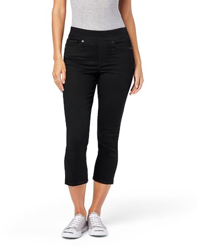 Levi Strauss Signature Gold Women's Totally Shaping Pull on Capri (Also Available Size), Noir, 18 Plus