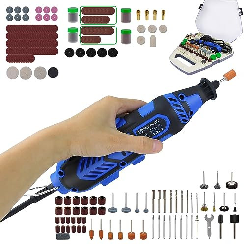 Multifunktionswerkzeug 135W, Drehwerkzeug Set mit 252 Zubehör und Koffer, Variable Drehzal 10000-32000 U/min, Schleifwerkzeug, Drehwerkzeug Set zum Schleifen, Schneiden, Schärfen, Polieren, Reinigen