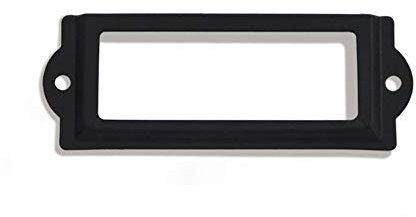 8 Stück Schwarz antike Etikettenhalter, Vintage-Etikettenrahmen, Metallmöbelzubehör, verwendet für Büro, Wäscherei, Küche, Bibliothek