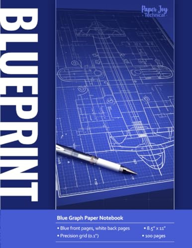 Blueprint: Blue Graph Paper Notebook: For Architectural Sketches, Technical Drawings, and Creative Designs