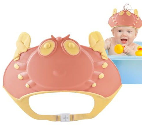 NGUMMS Duschhaube für Kleinkinder, Duschhaubenschutz für Kinder - Krabben-Design-Accessoires Badehut | Verstellbarer Baby-Kopfschutz, Shampoo-Dusche-Badeschutz, für Kleinkinder