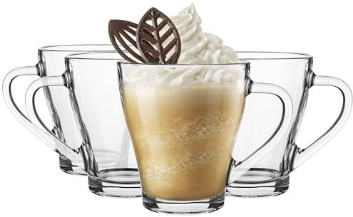 Glasmark KROSNO 1992 Hugo Lot de 4 à café glacés Cappuccino Passe au lave-vaisselle 4 x 360 ml